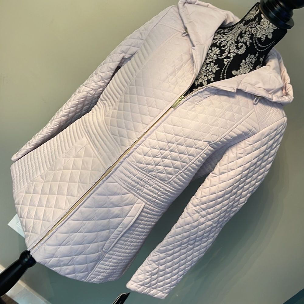 Jones New York Women's Hooded Midweight Quilted Jacket Lavender, Medium